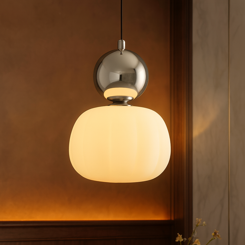 Elegante Art Deco hanglamp van metaal en PMMA met modulaire lampenkappen voor een modern interieur – verfijnd en duurzaam design